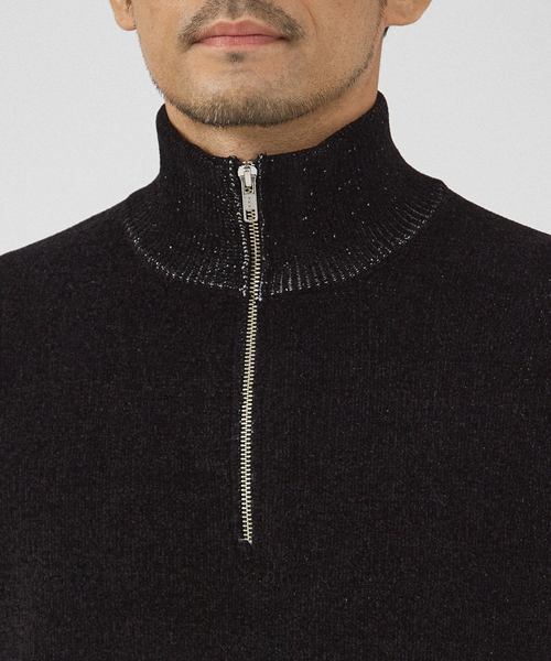 ダブルフェイス モール ハーフジップ ニット（ニット/セーター）｜ABAHOUSE GRAY（アバハウスグレイ）