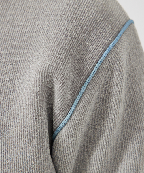 ダブルフェイス モール ハーフジップ ニット（ニット/セーター）｜ABAHOUSE GRAY（アバハウスグレイ）