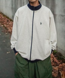 U.S. POLO ASSN.（ユーエスポロアッスン）の「【U.S. POLO ASSN.】 ワンポイント ロゴ刺繍 長袖 スタンド 裏毛 スウェット ジャケット / トラックジャケット（スウェット）」