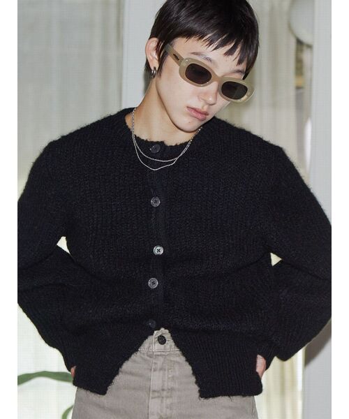 VEQUM（VEQUM）の「【VEQUM】CREW NECK FLUFFY CD（カーディガン/ボレロ・レディース・ブラウン/グレー/ブラック・FREE）」の6枚目の写真