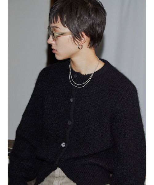 VEQUM（VEQUM）の「【VEQUM】CREW NECK FLUFFY CD（カーディガン/ボレロ・レディース・ブラウン/グレー/ブラック・FREE）」の7枚目の写真