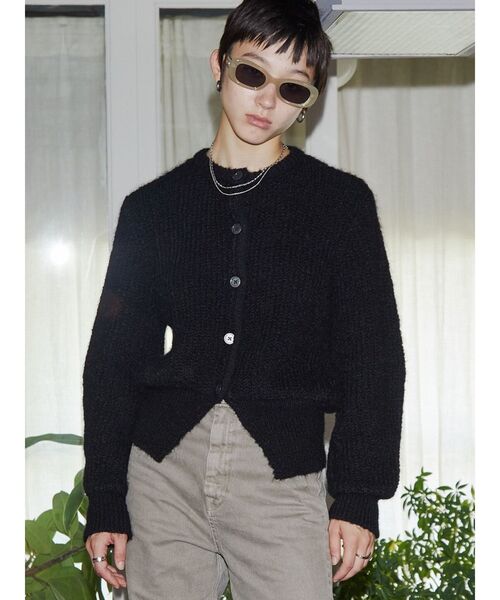 VEQUM（VEQUM）の「【VEQUM】CREW NECK FLUFFY CD（カーディガン/ボレロ・レディース・ブラウン/グレー/ブラック・FREE）」の8枚目の写真