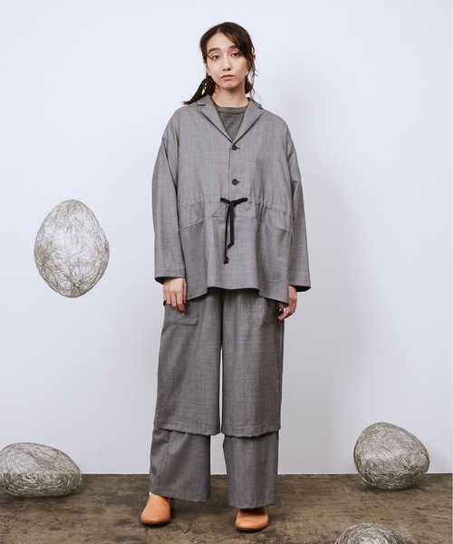 Dulcamara（ドゥルカマラ）の「よそいきテーラードカラーPO（テーラードジャケット・メンズ・ブラック/ミックスグレー/ベージュ系・0/1）」の14枚目の写真