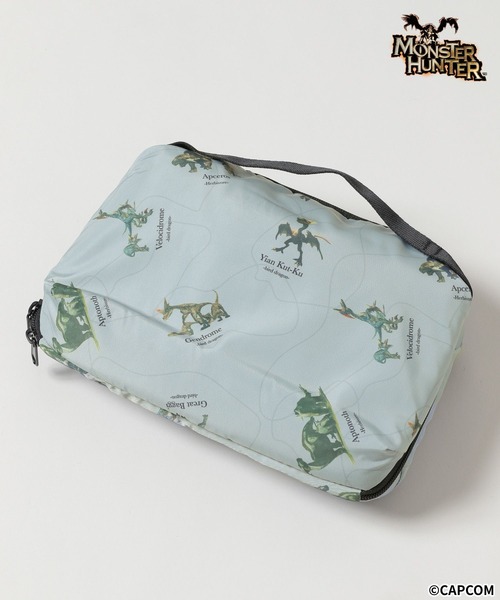 RAGEBLUE（レイジブルー）の「【MONSTER HUNTER/モンスターハンター】コラボ総柄ポーチ（ポーチ・メンズ・ブラック/グレー系その他・FREE）」の2枚目の写真