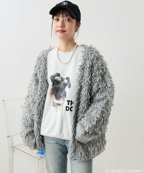 完売品　eLur ドッグスウェット カーキ 10．0oz T／C クルーネック スウェット（裏起毛