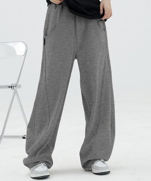 ★即発送 HYEIN SEO パンツ グレー系 サイズ4 セール】パネルラインカーブパンツ（スウェットパンツ）｜by LEGNA