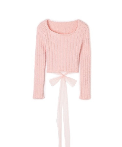 M DOLLY(エムドリー)の「sheer ribbon set up/シアーリボンセットアップ(セットアップ・レディース・アイボリー/ピンク・S/M)」の10枚目の写真