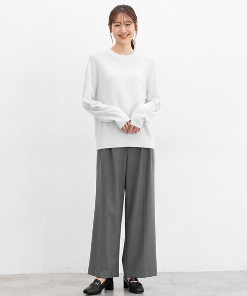 Honeys(ハニーズ)の「【UVカット・ウォッシャブル】クルーネックラメニット(ニット/セーター・レディース・ブラック/ブルー/ホワイト/ライトグリーン/ラベンダー・L/LL/M/S)」の7枚目の写真