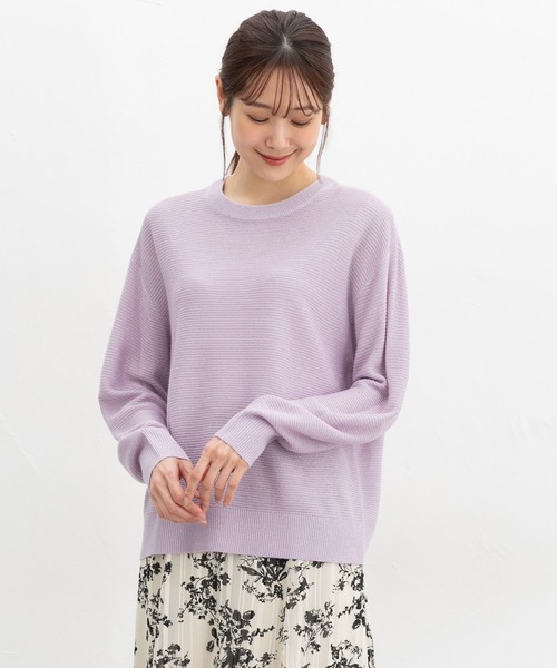 Honeys(ハニーズ)の「【UVカット・ウォッシャブル】クルーネックラメニット(ニット/セーター・レディース・ブラック/ブルー/ホワイト/ライトグリーン/ラベンダー・L/LL/M/S)」の16枚目の写真