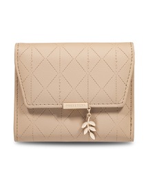 Lace Ladies | レザー調 ダイヤ ステッチ 二つ折り ウォレット(財布)