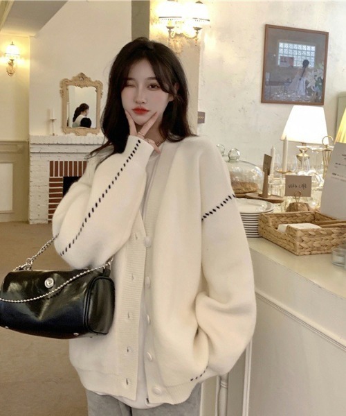 paravion（パラビオン）の「ステッチオーバーカーディガン（カーディガン/ボレロ・レディース・アイボリー・FREE）」の6枚目の写真