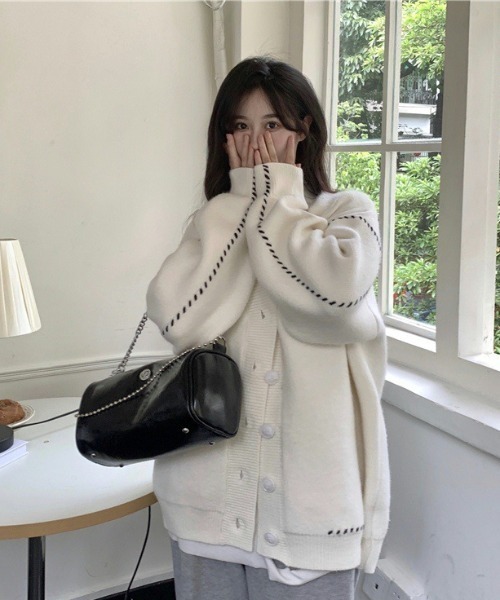 paravion（パラビオン）の「ステッチオーバーカーディガン（カーディガン/ボレロ・レディース・アイボリー・FREE）」の7枚目の写真