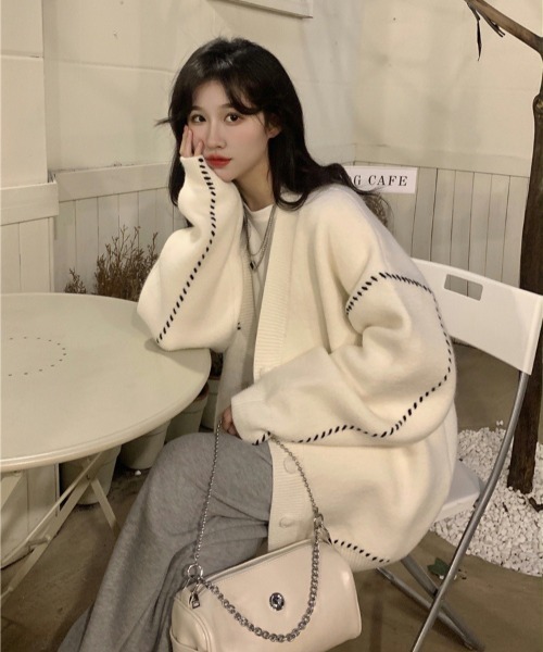 paravion（パラビオン）の「ステッチオーバーカーディガン（カーディガン/ボレロ・レディース・アイボリー・FREE）」の11枚目の写真