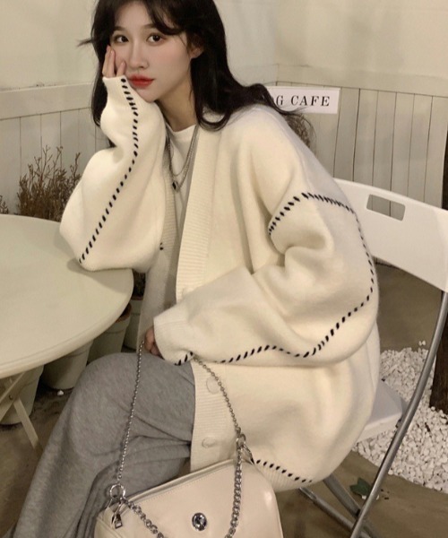 paravion（パラビオン）の「ステッチオーバーカーディガン（カーディガン/ボレロ・レディース・アイボリー・FREE）」の20枚目の写真