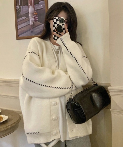 paravion（パラビオン）の「ステッチオーバーカーディガン（カーディガン/ボレロ・レディース・アイボリー・FREE）」の22枚目の写真