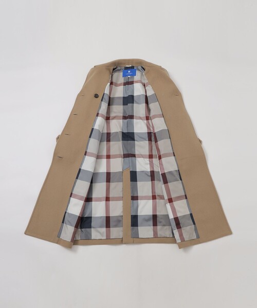 ブルーレーベルクレストブリッジ、ベージュ ダブルブレスト コート 一部店舗限定】ライトギャバジンダブルブレストトレンチコート