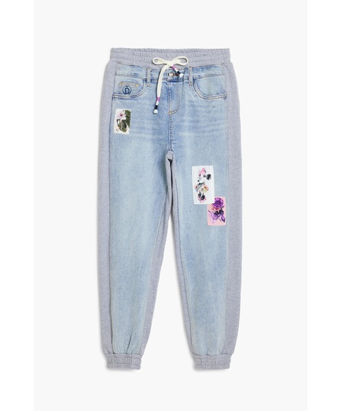 Desigual（デシグアル）の「ミニーデニム切替 スウェットジョガーパンツ（デニムパンツ・レディース・ブルー・XS/S/M/L/XL）」の5枚目の写真