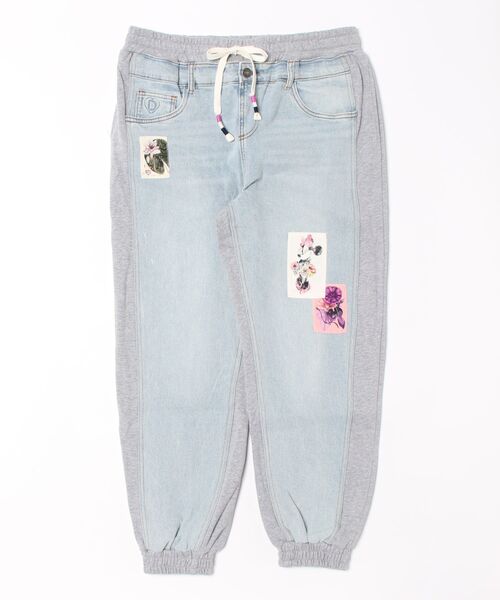 Desigual（デシグアル）の「ミニーデニム切替 スウェットジョガーパンツ（デニムパンツ・レディース・ブルー・XS/S/M/L/XL）」の6枚目の写真