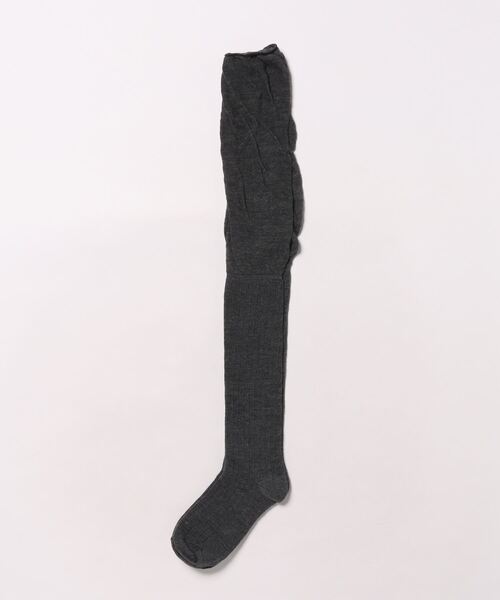 BARELY BLUE（ベアリーブルー）の「【 BARELY BLUE / ベアリーブルー 】 切り替え ルーズ リブ ニーハイソックス（ソックス/靴下・レディース・グレー/アイボリー/ブラック・FREE）」の12枚目の写真