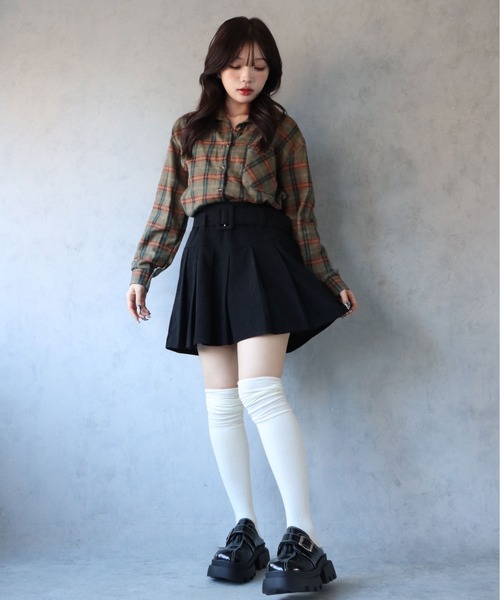 BARELY BLUE（ベアリーブルー）の「【 BARELY BLUE / ベアリーブルー 】 切り替え ルーズ リブ ニーハイソックス（ソックス/靴下・レディース・グレー/アイボリー/ブラック・FREE）」の15枚目の写真