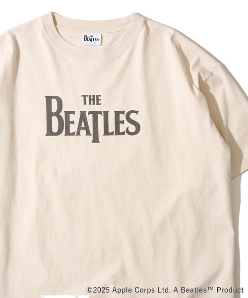 The Beatles(ザビートルズ)の「【THE BEATLES/ザ ビートルズ】ピグメント加工ロゴプリントTシャツ(Tシャツ/カットソー・レディース・ブラック/ホワイト・MEDIUM/X-LARGE/LARGE)」の1枚目の写真
