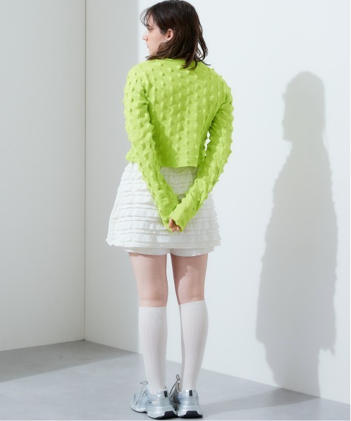 TTOL(トール)の「トゲトゲニットトップ(Tシャツ/カットソー・レディース・グリーン/ピンク・M-L)」の14枚目の写真