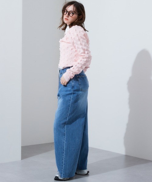 TTOL(トール)の「トゲトゲニットトップ(Tシャツ/カットソー・レディース・グリーン/ピンク・M-L)」の20枚目の写真