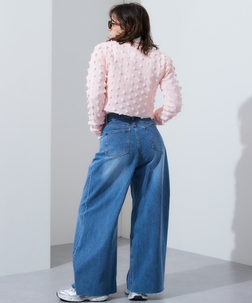 TTOL(トール)の「トゲトゲニットトップ(Tシャツ/カットソー・レディース・グリーン/ピンク・M-L)」の21枚目の写真