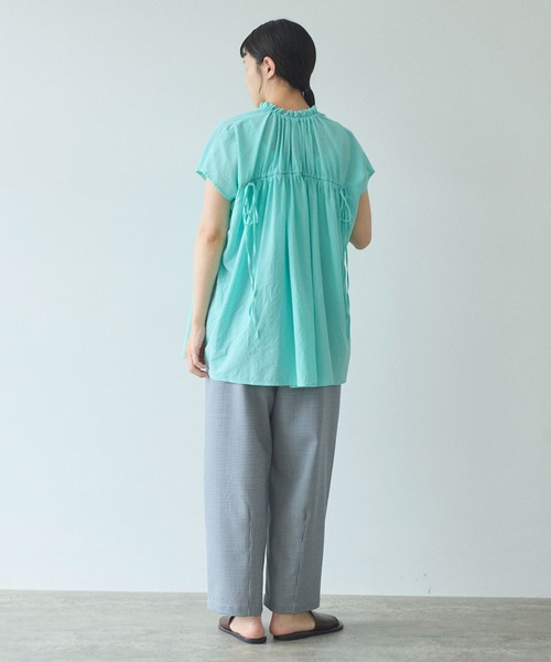yuni Recycle/Cotton/Nylon 2way ペプラムブラウス yuni（ユニ ）の「Recycle/Cotton/Nylon 2way peplum ブラウス