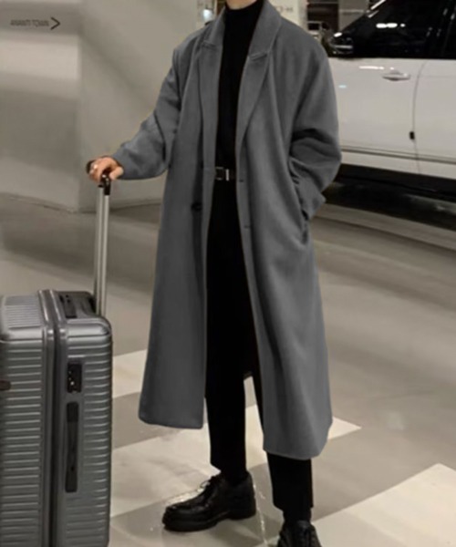 セール】【NOWLE】ウエストコード付き ロング丈 チェスターコート