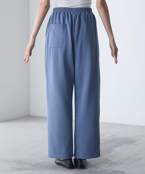 AMERIA ANDERSON(アメリアアンダーソン)の「【AMERIA ANDERSON】wide leg straight sweatpants / ワイドストレート スウェットパンツ(ルームウェア/パジャマ・レディース・オートミール/ブルー・L/M)」の7枚目の写真