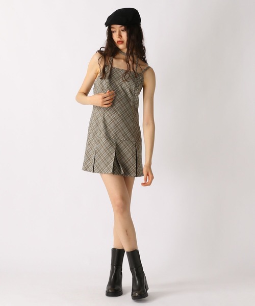 FOREVER 21（フォーエバー トゥエンティーワン）の「【2025SS】ボウタイ付きチェックキャミワンピース（ワンピース・レディース・グリーン/チャコールグレー/ベージュ・SMALL/MEDIUM）」の19枚目の写真