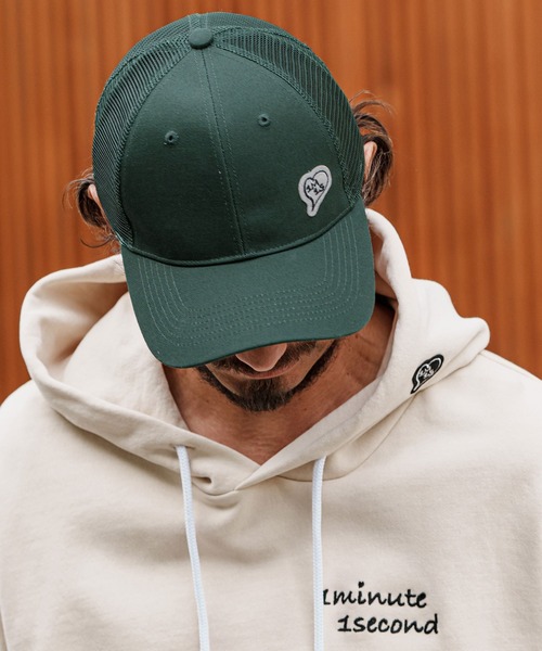 mko12547- heart patch mesh cap メッシュキャップ（キャップ