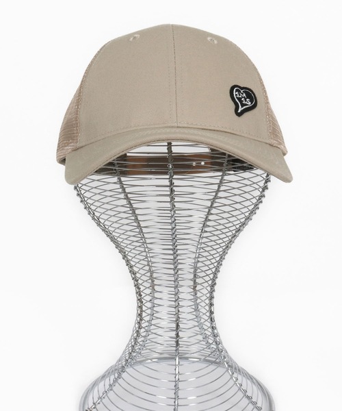 mko12547- heart patch mesh cap メッシュキャップ（キャップ