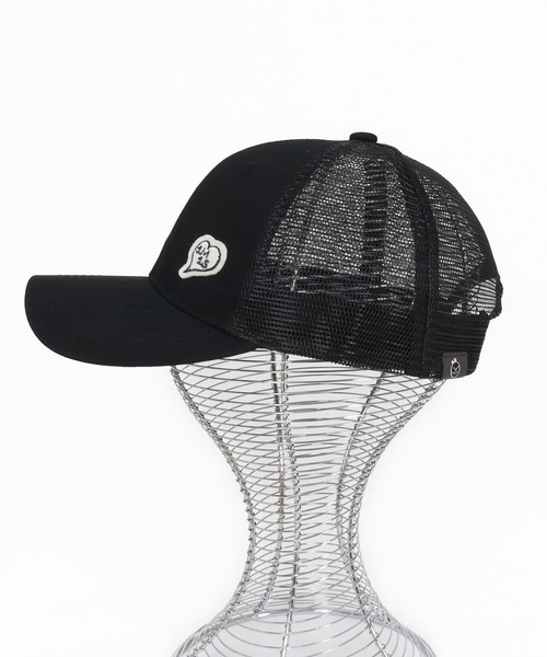 mko12547- heart patch mesh cap メッシュキャップ（キャップ
