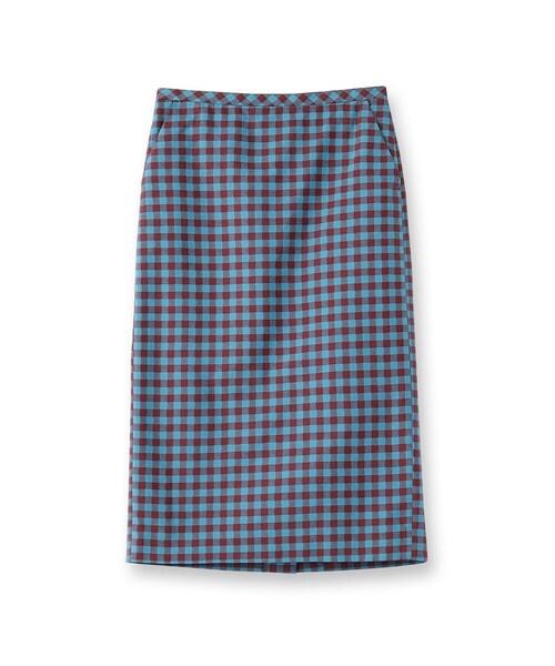 UNTITLED（アンタイトル）の「【セットアップ可能】ギンガムチェック ペンシルスカート（スカート・レディース・ブラック系1/ブルー系1・44/46/48/50/42/00/01/02/03/04）」の3枚目の写真