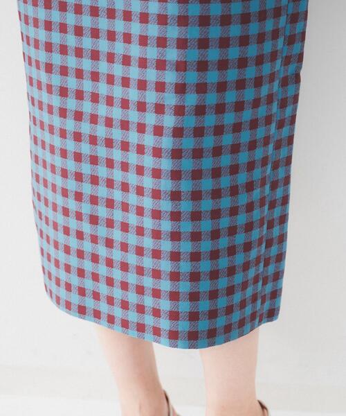 UNTITLED（アンタイトル）の「【セットアップ可能】ギンガムチェック ペンシルスカート（スカート・レディース・ブラック系1/ブルー系1・44/46/48/50/42/00/01/02/03/04）」の21枚目の写真