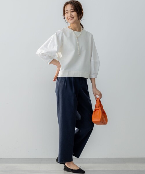 組曲 L(クミキョク オオキイサイズ)の「チノライク パンツ(その他パンツ・レディース・ベージュ系/アイボリー系/ネイビー系・6/5)」の13枚目の写真