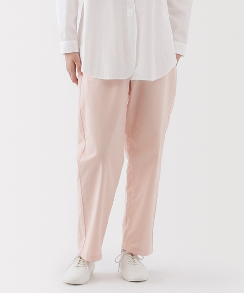 無印良品（ムジルシリョウヒン）の「婦人　洗いざらし　コットンイージーテーパードパンツ（その他パンツ・レディース・ベージュ/ピンク/ブラック/カーキ系・XL/M/S/L）」の4枚目の写真