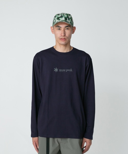 Snow Peak(スノーピーク)の「Soft Cotton Logo Long Sleeve T-Shirt ロゴTシャツ(Tシャツ/カットソー・メンズ・ホワイト/ブラック/レッド/ネイビー/ブルー/オレンジ/ベージュ・1/S/M/L/XL/XXL)」の4枚目の写真