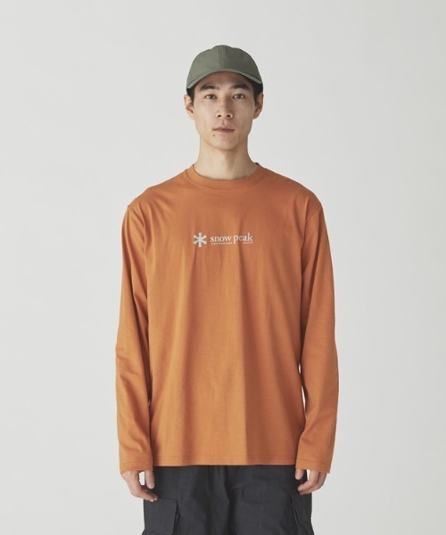 Snow Peak(スノーピーク)の「Soft Cotton Logo Long Sleeve T-Shirt ロゴTシャツ(Tシャツ/カットソー・メンズ・ホワイト/ブラック/レッド/ネイビー/ブルー/オレンジ/ベージュ・1/S/M/L/XL/XXL)」の7枚目の写真