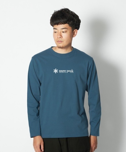Snow Peak(スノーピーク)の「Soft Cotton Logo Long Sleeve T-Shirt ロゴTシャツ(Tシャツ/カットソー・メンズ・ホワイト/ブラック/レッド/ネイビー/ブルー/オレンジ/ベージュ・1/S/M/L/XL/XXL)」の5枚目の写真