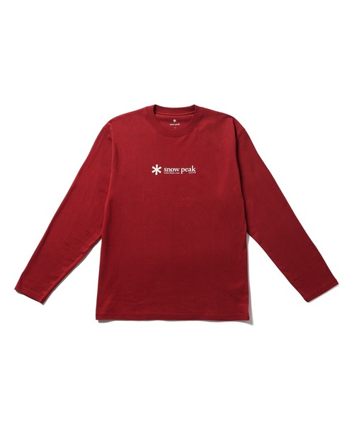 Snow Peak(スノーピーク)の「Soft Cotton Logo Long Sleeve T-Shirt ロゴTシャツ(Tシャツ/カットソー・メンズ・ホワイト/ブラック/レッド/ネイビー/ブルー/オレンジ/ベージュ・1/S/M/L/XL/XXL)」の13枚目の写真