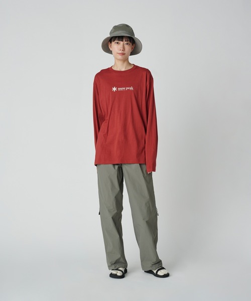 Snow Peak(スノーピーク)の「Soft Cotton Logo Long Sleeve T-Shirt ロゴTシャツ(Tシャツ/カットソー・メンズ・ホワイト/ブラック/レッド/ネイビー/ブルー/オレンジ/ベージュ・1/S/M/L/XL/XXL)」の15枚目の写真