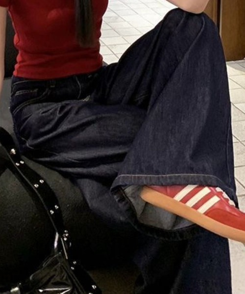 CADBURY(キャドバリー)の「ワイドデニムパンツ(デニムパンツ・レディース・ブルー・SMALL/MEDIUM/LARGE/X-LARGE)」の8枚目の写真