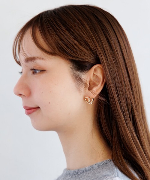【Hei】rope pretzel earring〜ローププレッツェルピアス#2023春 プレッツェルピアス(ピアス(片耳用))|flower(フラワー)の