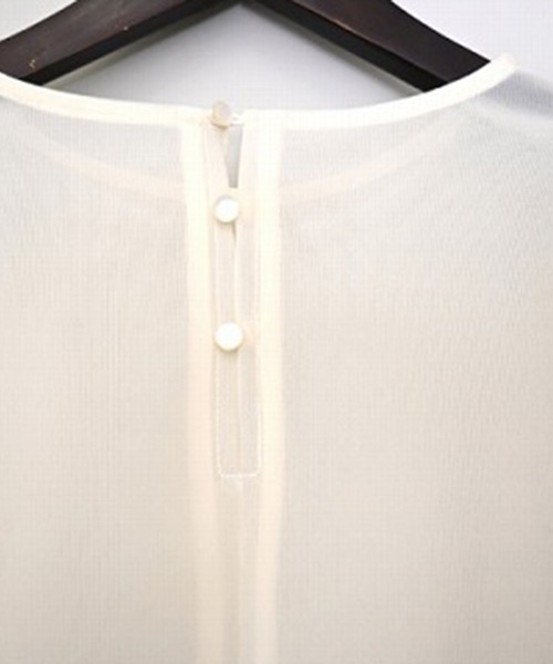 STYLEBLOCK(スタイルブロック)の「シアーダンボールコクーンプルオーバー(Tシャツ/カットソー・レディース・ブラック/グレー/イエロー/ブルー/アイボリー・M)」の8枚目の写真