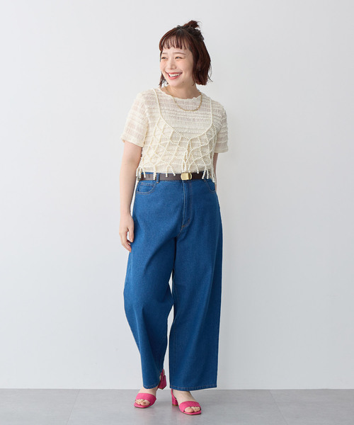 anyfee（エニフィー）の「【anyfee/プラスサイズ】パールビスチェ《新色追加》（キャミソール・レディース・ホワイト/ブラック/シルバー・FREE）」の16枚目の写真