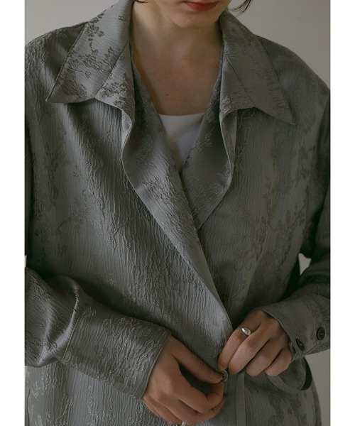 MANOF（マノフ）の「JACQUARD CACHECOEUR SHIRT（シャツ/ブラウス・レディース・グレー/アイボリー/ブラック・S/M）」の17枚目の写真