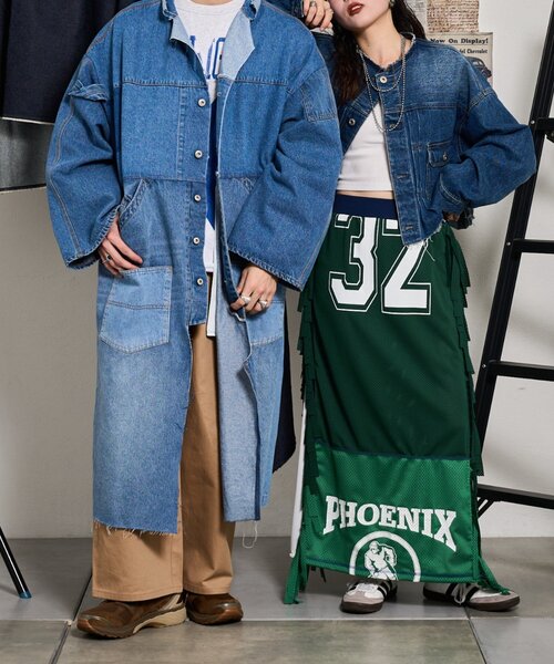 etsinta（エシンタ）の「【etsinta】リメイクデニムショップコート（その他アウター・レディース・インディゴブルー・ONE SIZE）」の20枚目の写真